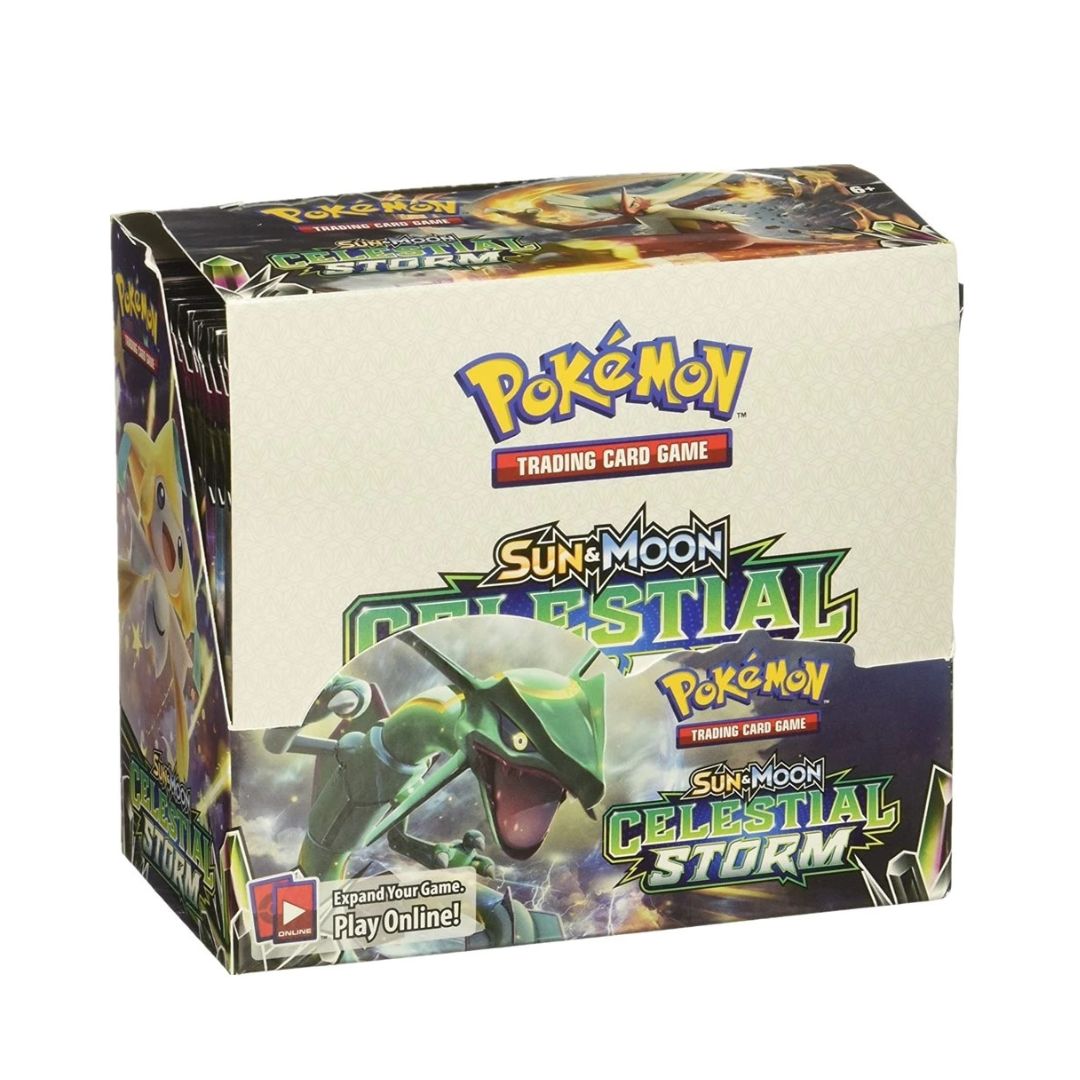 Thẻ bài pokemon tcg sun and moon celestial storm booster box phiên bản