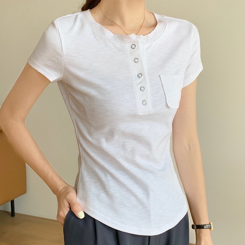 ÁO THUN VẠT BẦU PHỐI NÚT BODY