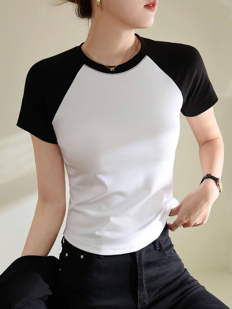 Áo thun lửng vạt bầu tay ngắn