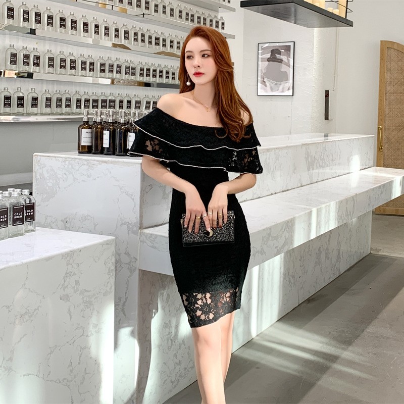 ĐẦM REN BẸT VAI DÁNG ÔM S (40-50KG)