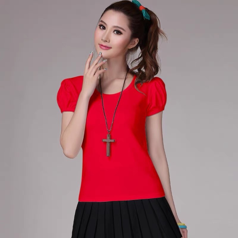 Áo thun cổ tròn tay phòng body