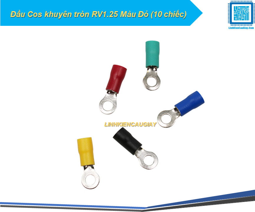 Đầu cos khuyên tròn rv1.25 màu đỏ
