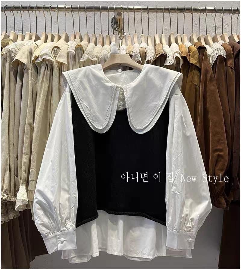 ZBN-ABD366 Áo dài tay cổ thủy thủ đen trắng-duoc-ban-tai-Chuẩn Mom’s