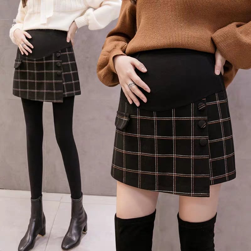 QV19-0060 Quần váy dạ kẻ QZ YEN 760-duoc-ban-tai-Chuẩn Mom’s