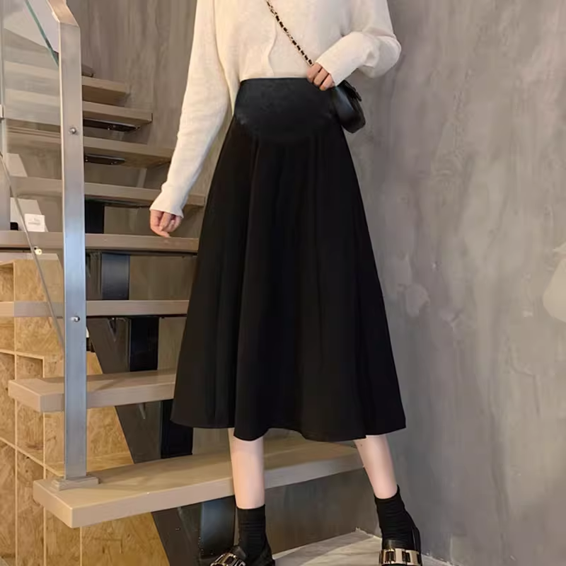 CV23-0699 Chân váy bầu QZ xếp ly chữ A-duoc-ban-tai-Chuẩn Mom’s
