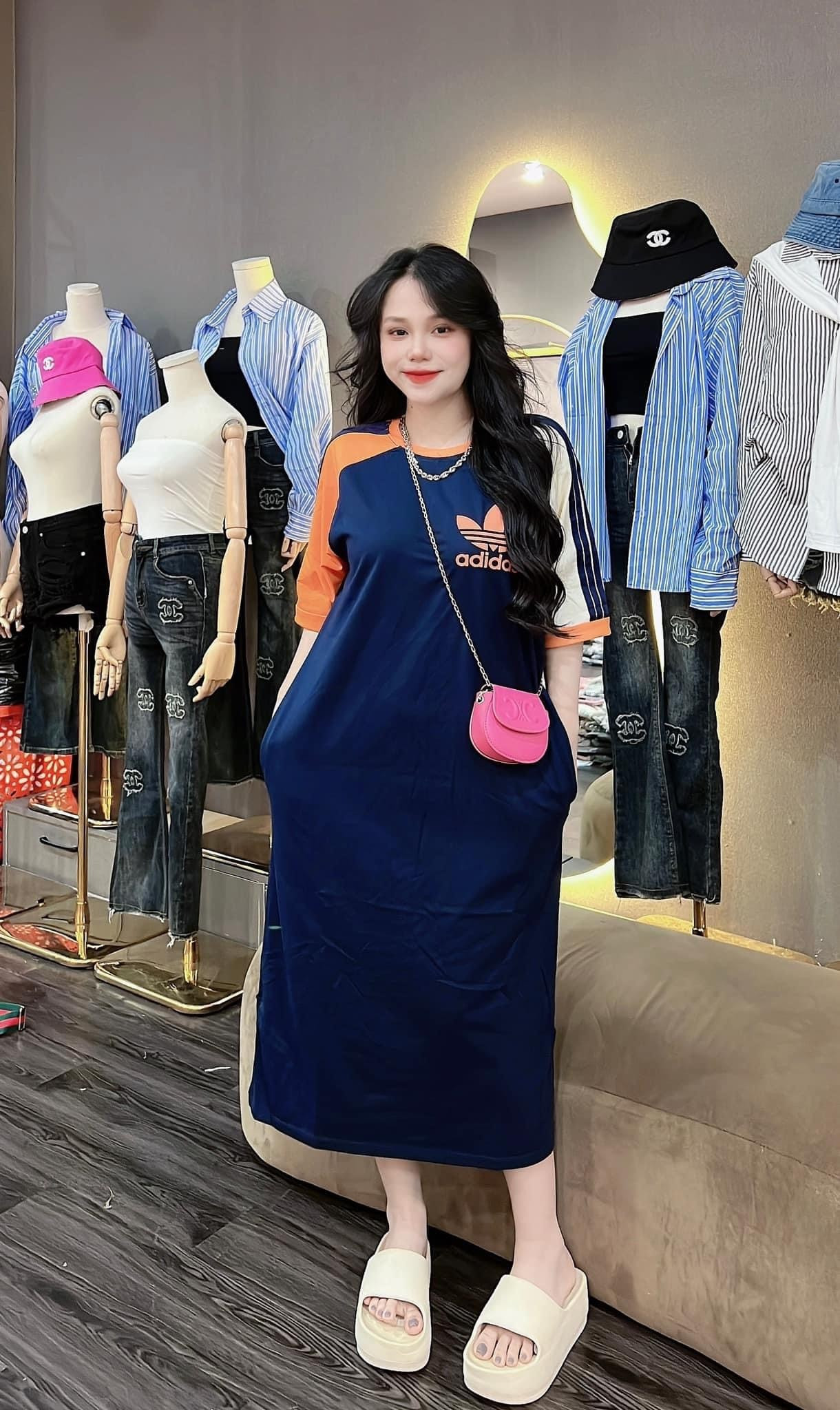 VN0916 Váy big size thun cộc adidas-duoc-ban-tai-Chuẩn Mom’s
