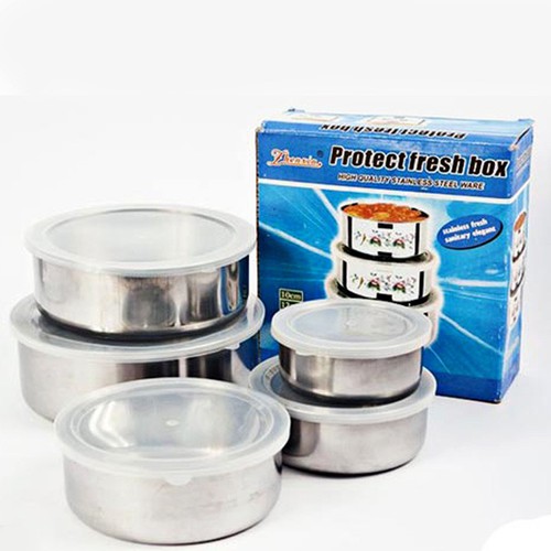 Bộ 5 Thố Hộp Inox (Thùng 90)