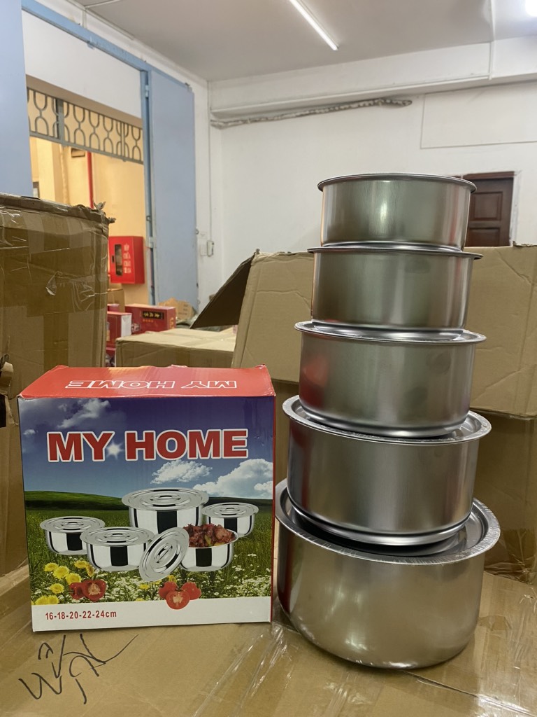 Bộ 5 Nồi Kiêm Thau Inox MyHome (Thùng 30)