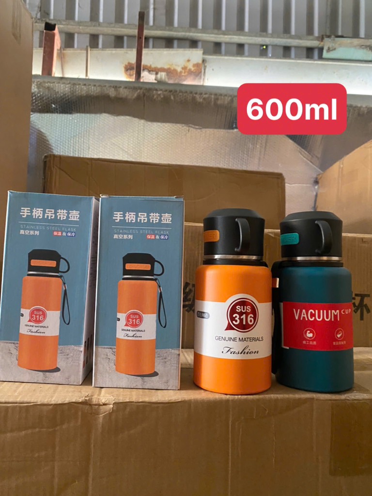 ( 600ML ) Bình Inox Sport Kèm Nắp Ly ( Thùng 40 )