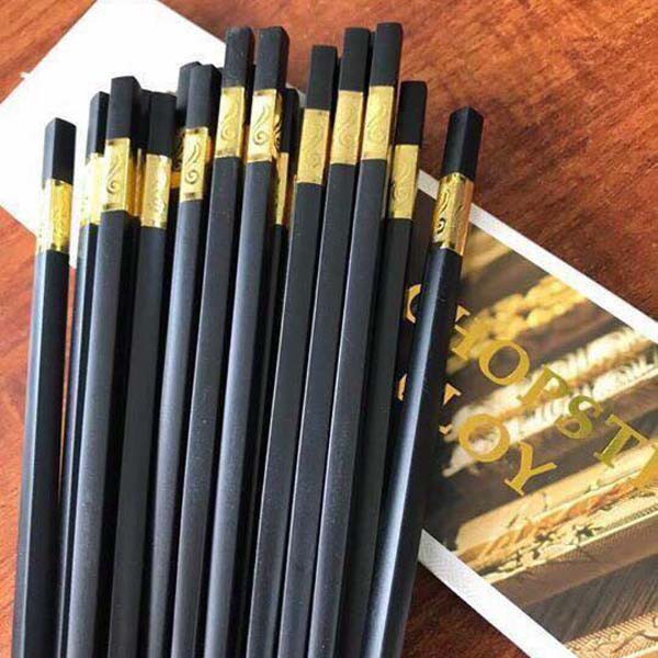 Đũa Hợp Kim Mạ Vàng 24CM (Hộp 10 Đôi)