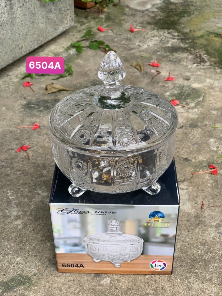 Hủ Mứt Thủy Tinh Miệng Tròn TB017 - Nhiều Mẫu (Thùng 36 cái)