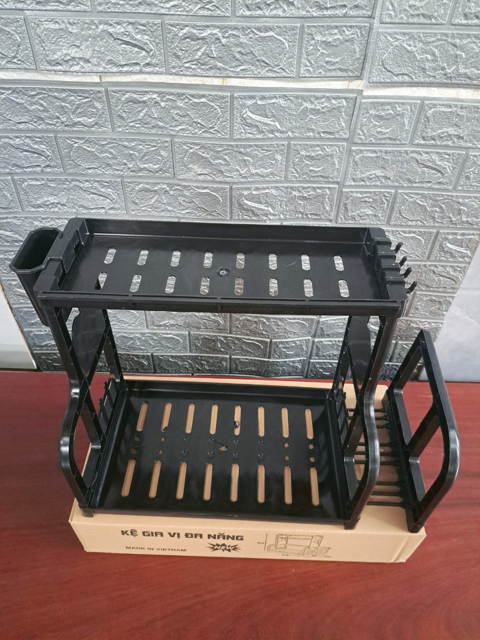 Kệ Gia Vị Đen Đa Năng (Bao 20)