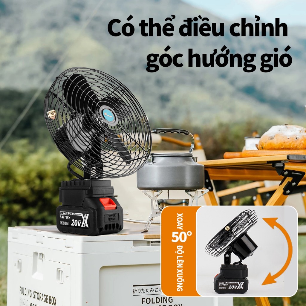 Quạt Tích Điện Công Suất Pin 10 Cell (Thùng 16)