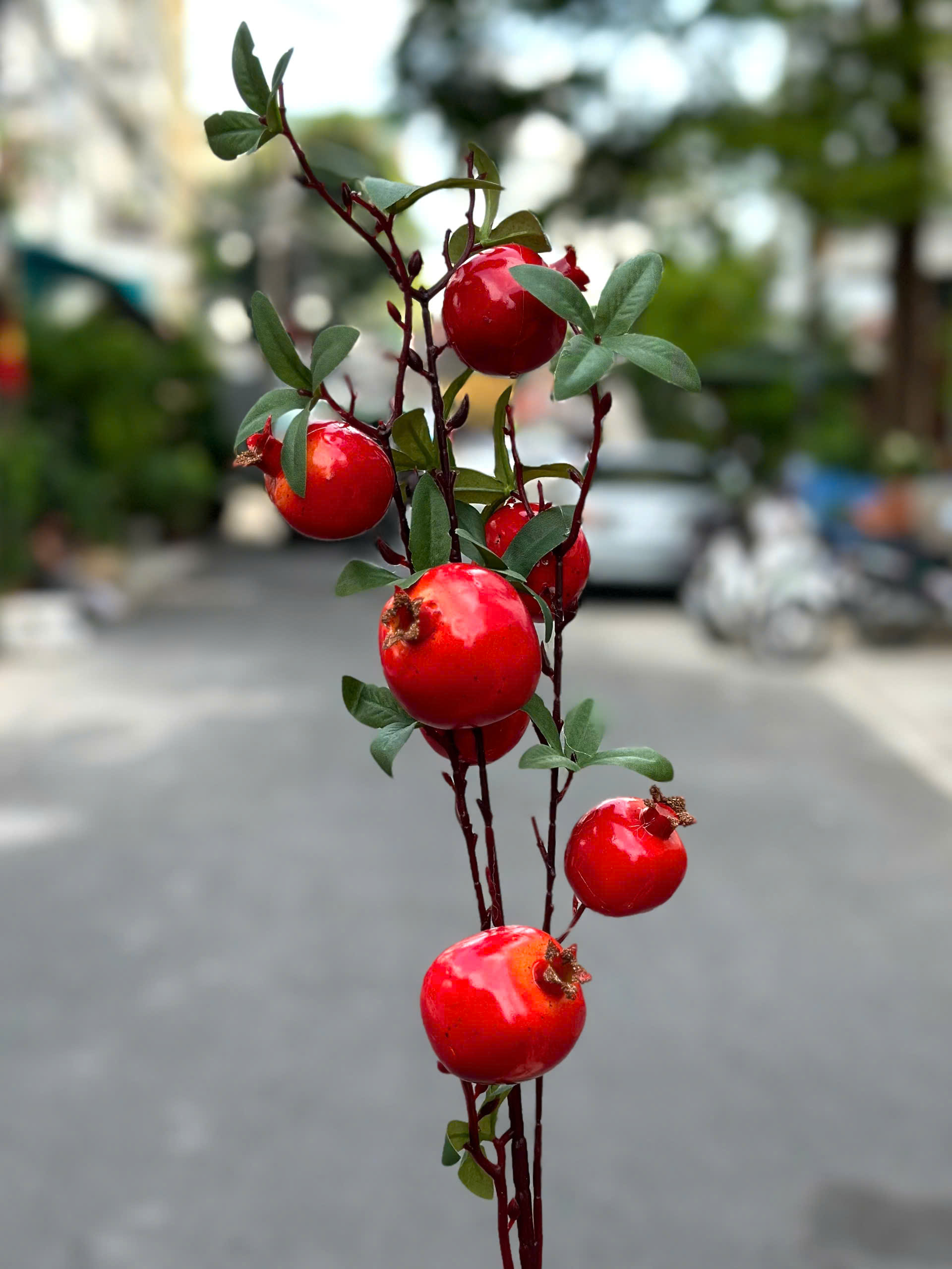 Cành 7 Quả Lựu Trang Trí Tết(Thùng 320 Cành)