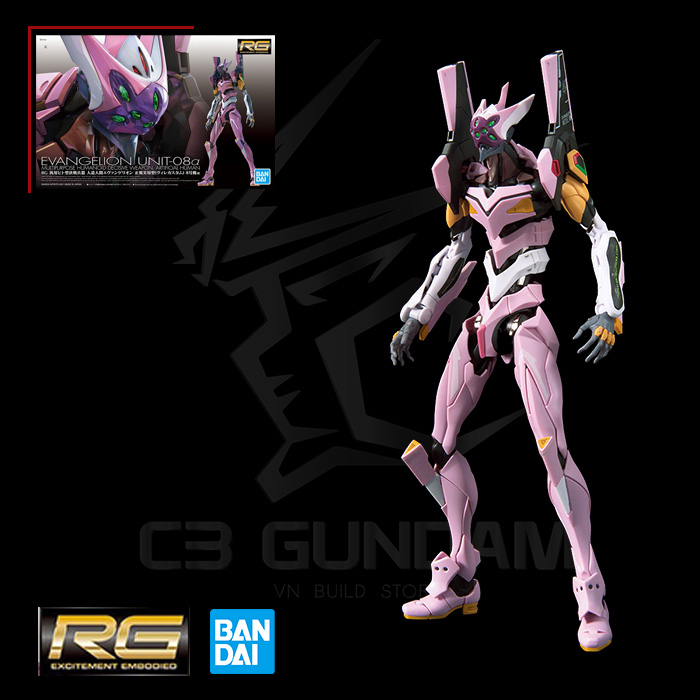 MÔ HÌNH ĐỒ CHƠI LẮP RÁP GUNDAM RG 1/144 EVANGELION EVA UNIT-08 ALPHA GUNPLA CHÍNH HÃNG NHẬT BẢN