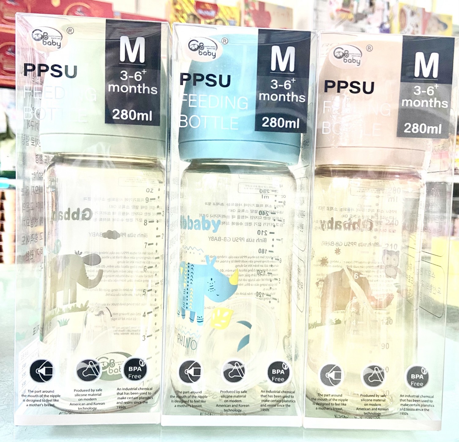 Bình sữa PPSU GB-Baby - 180ml ( 0 - 3 tháng + )