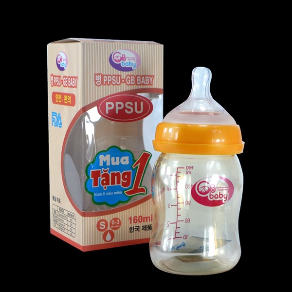 Bình sữa PPSU GB Baby Việt Nam — Bình sữa PPSU Việt Nam 160ml ( 0+ )