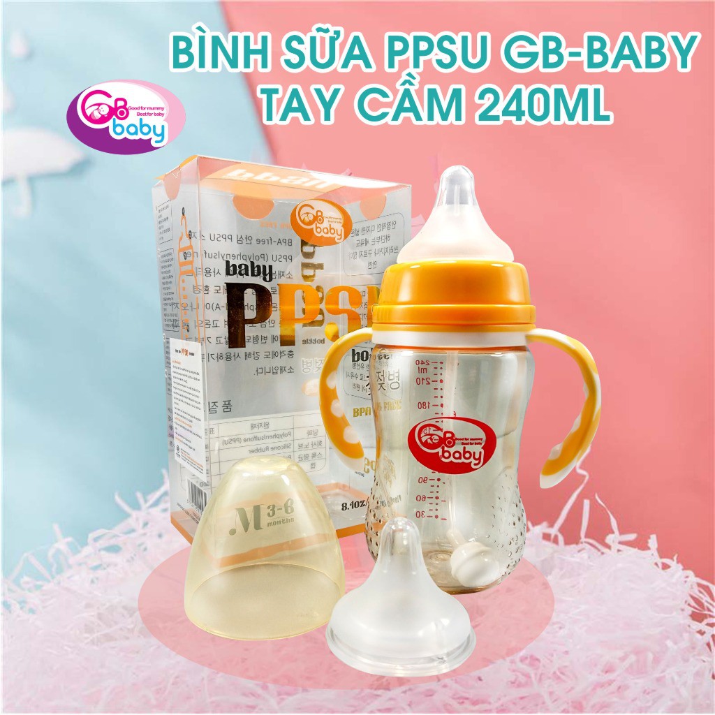 Bình sữa PPSU GB Baby Việt Nam — Bình sữa PPSU Việt Nam 240ml ( 3 - 6 tháng )