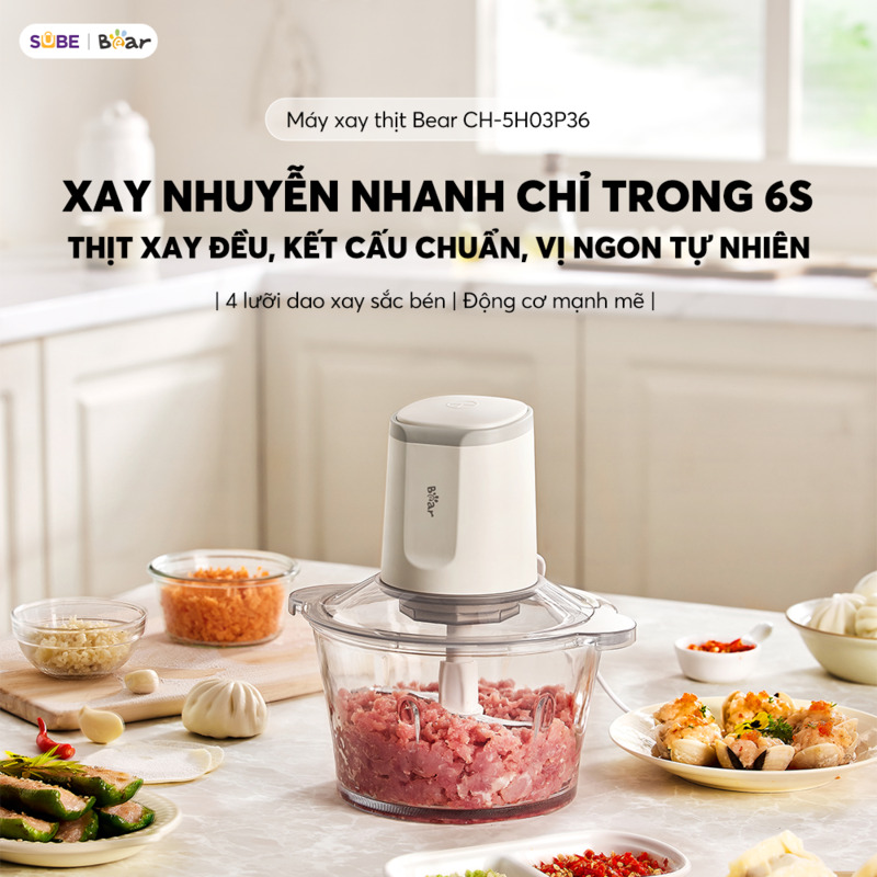 Máy xay xay Thịt Bear 1,8L CH-5H03P36