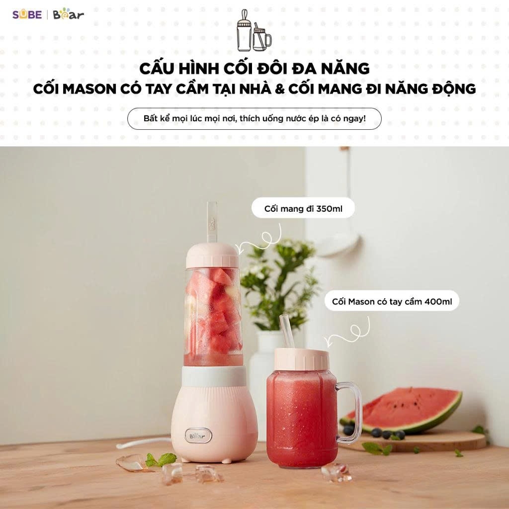 Máy xay sinh tố 0.4L Bear BL-4H04M