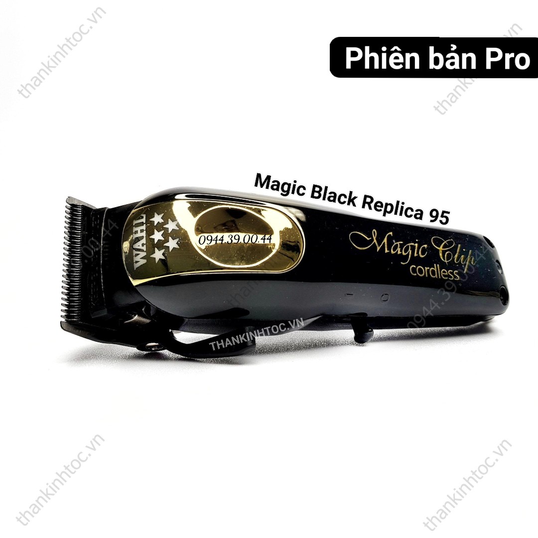 Tông Đơ Pin Magic Black Rep 95% (10 Cữ Nhựa) - Lưỡi Kép Đen - Chuyên Fade Cữ