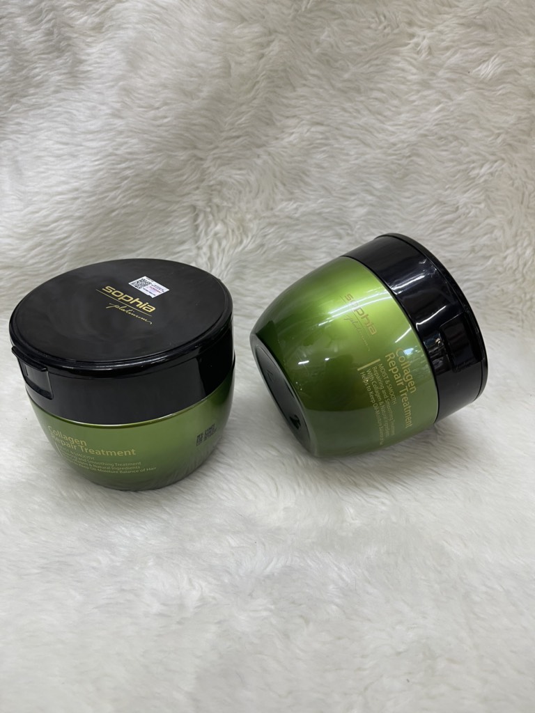 Hấp tóc phục hồi sophia collagen xanh