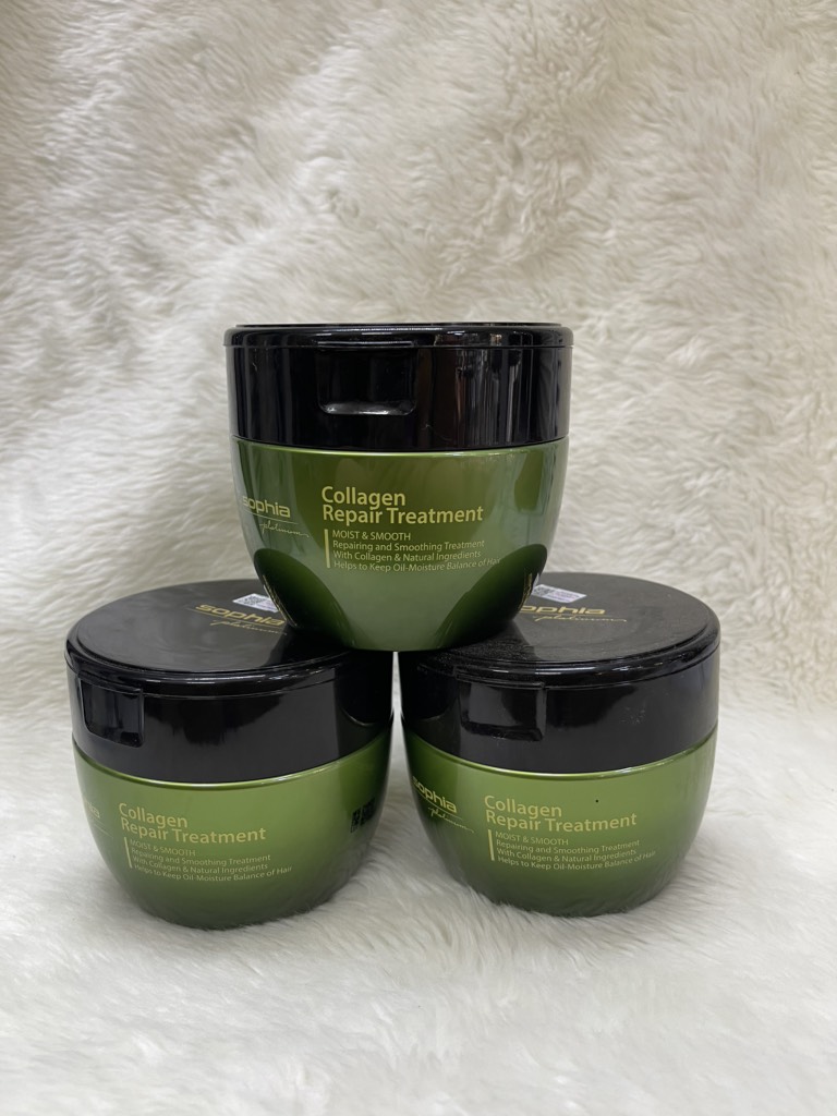 Hấp tóc phục hồi sophia collagen xanh