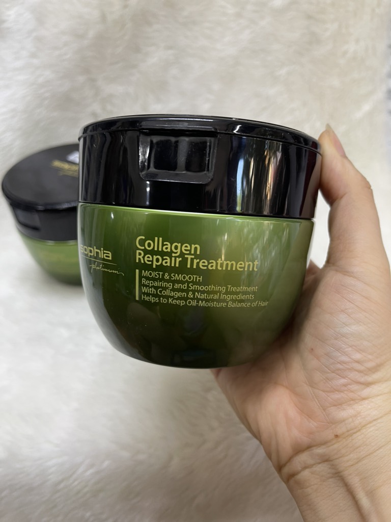 Hấp tóc phục hồi sophia collagen xanh