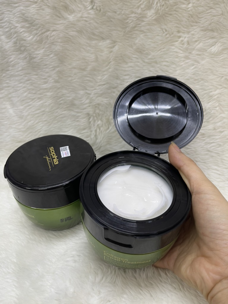 Hấp tóc phục hồi sophia collagen xanh