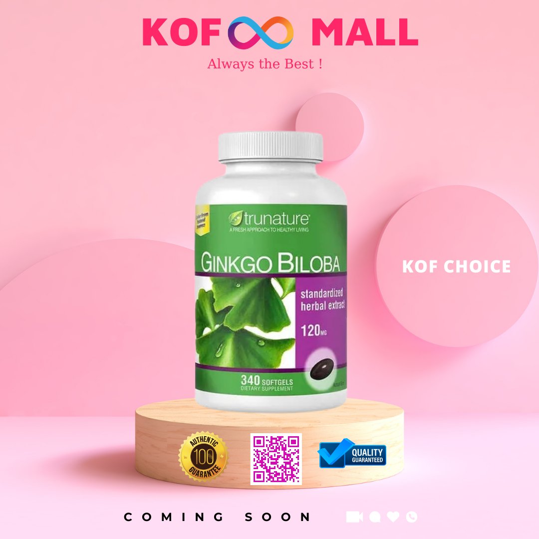 Ginkgo Biloba 120mg Trunature Của Mỹ, 340 viên