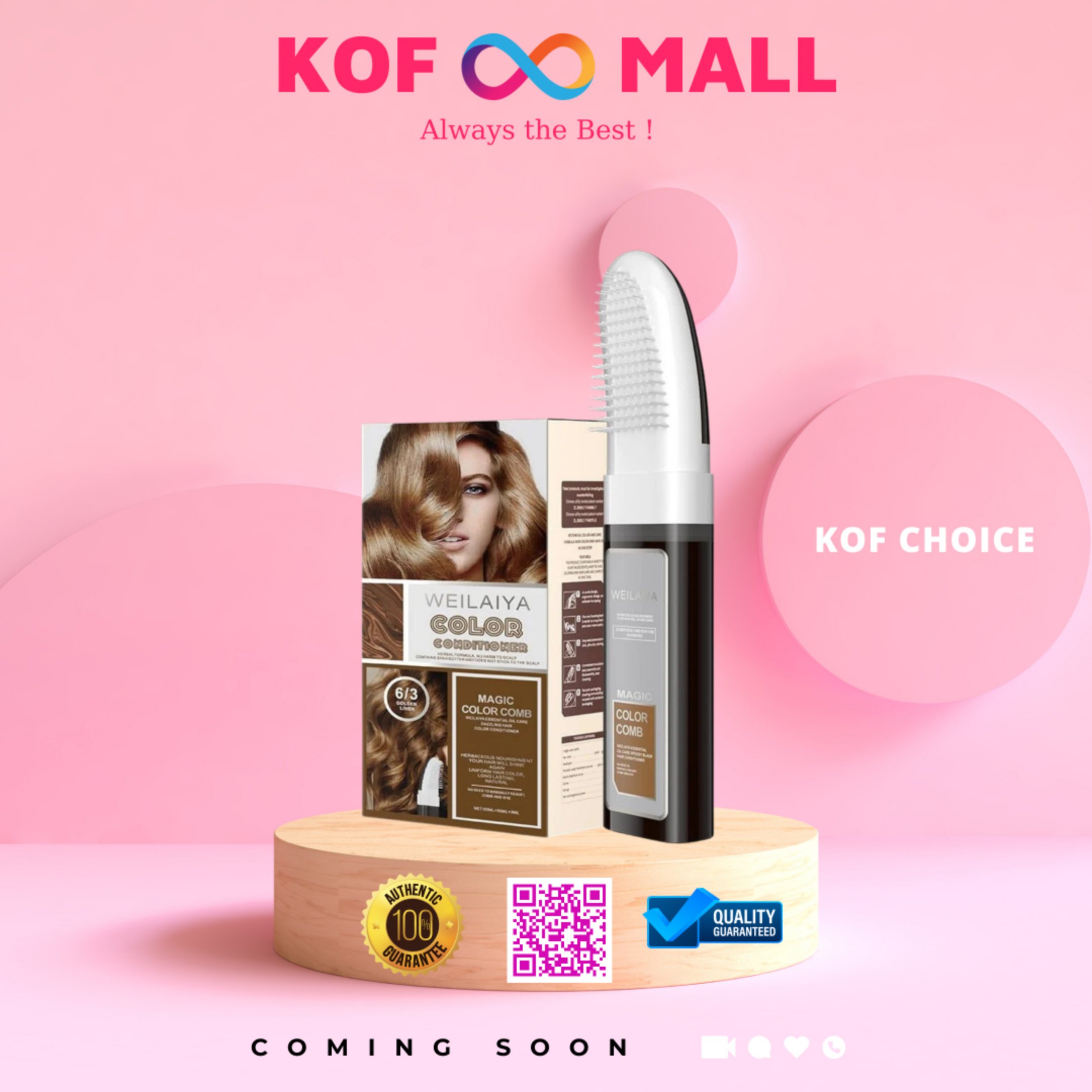 Dầu Gội Phủ Bạc màu Nâu Gold Hỗ Trợ Dưỡng Tóc Weilaiya Color Conditioner