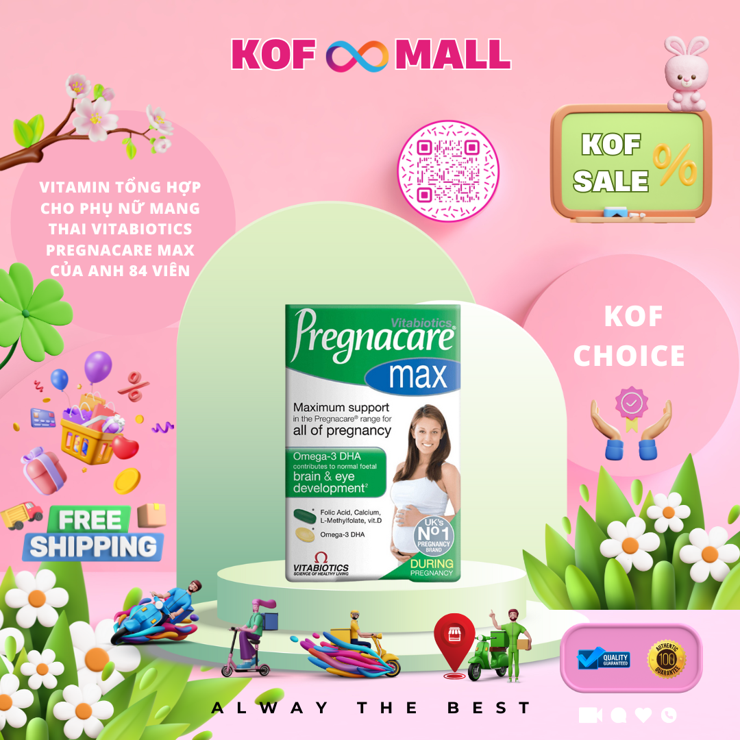 Vitamin tổng hợp cho phụ nữ mang thai Vitabiotics Pregnacare Max của Anh 84 viên