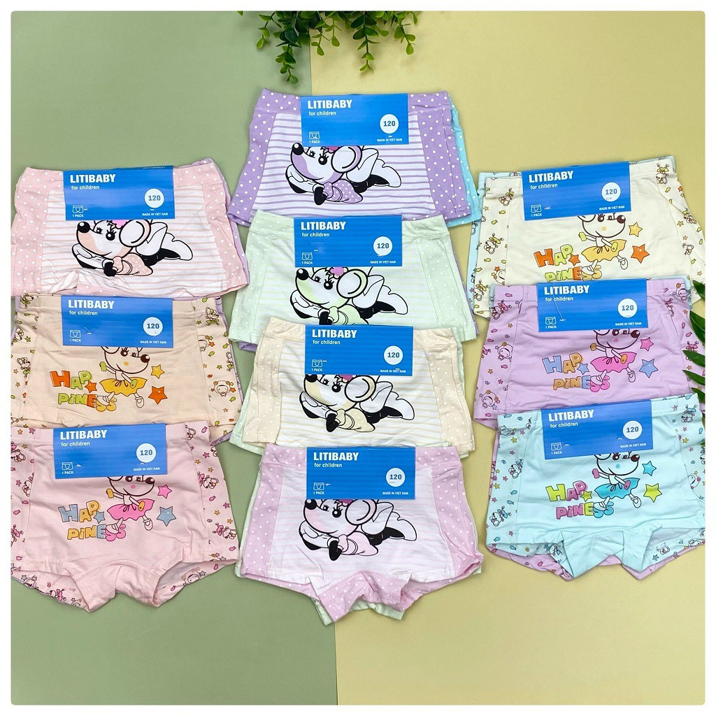 Quần chip đùi bé gái, sét 2 cái, size 110-150, hàng made in vn, chất cotton mềm mát