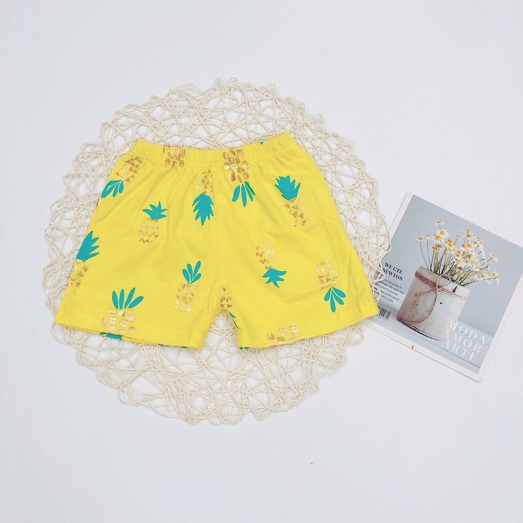 Quần đùi bé gái, chất cotton mềm mát, hàng made in vn, màu sắc họa tiết dễ thương