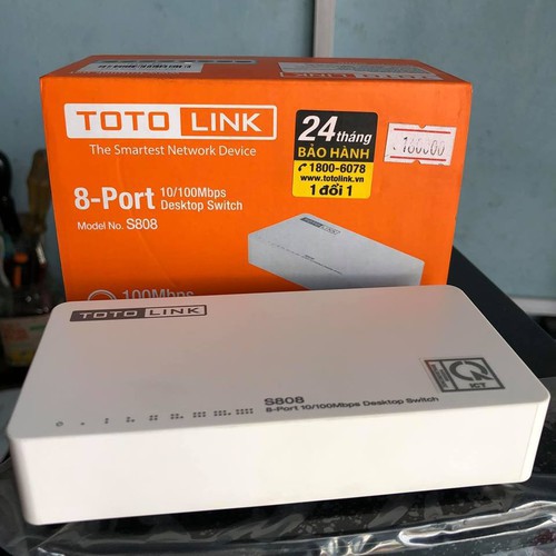 Bảng giá [Giá hủy diệt] [Siêu Sale] Bộ chia mạng Totolink S808 - Switch 8 cổng 10/100Mbps (hàng chính hãng 24T) Phong Vũ