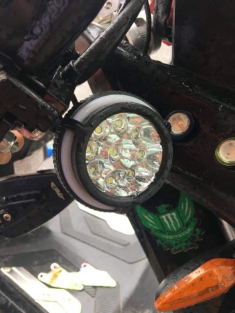 Đèn trợ sáng 9 bóng viền màu 12V