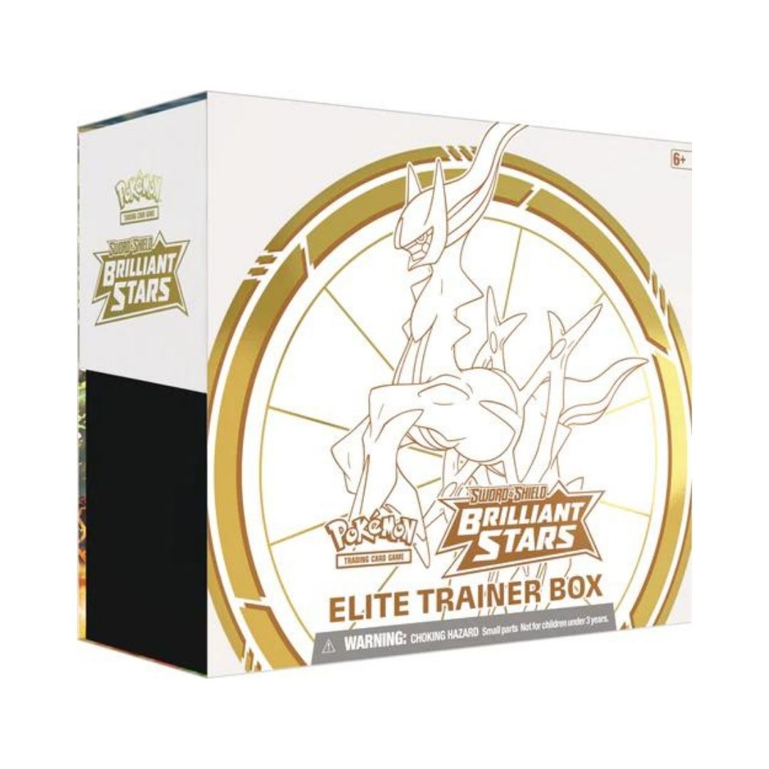 Thẻ bài Pokemon TCG Sword and Shield Brilliant Stars Elite Trainer Box Build Deck phiên bản tiếng Anh Pokemon Center Chính hãng Mỹ POKTCGUSETB33