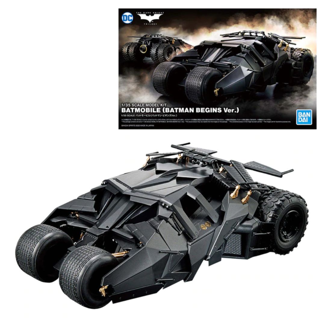 Bandai] Mô hình lắp ráp Batmobile Batman Begin Ver 1/35 Scale Model Kit  dòng DC Multiverse Bandai 12cm DCBD02 