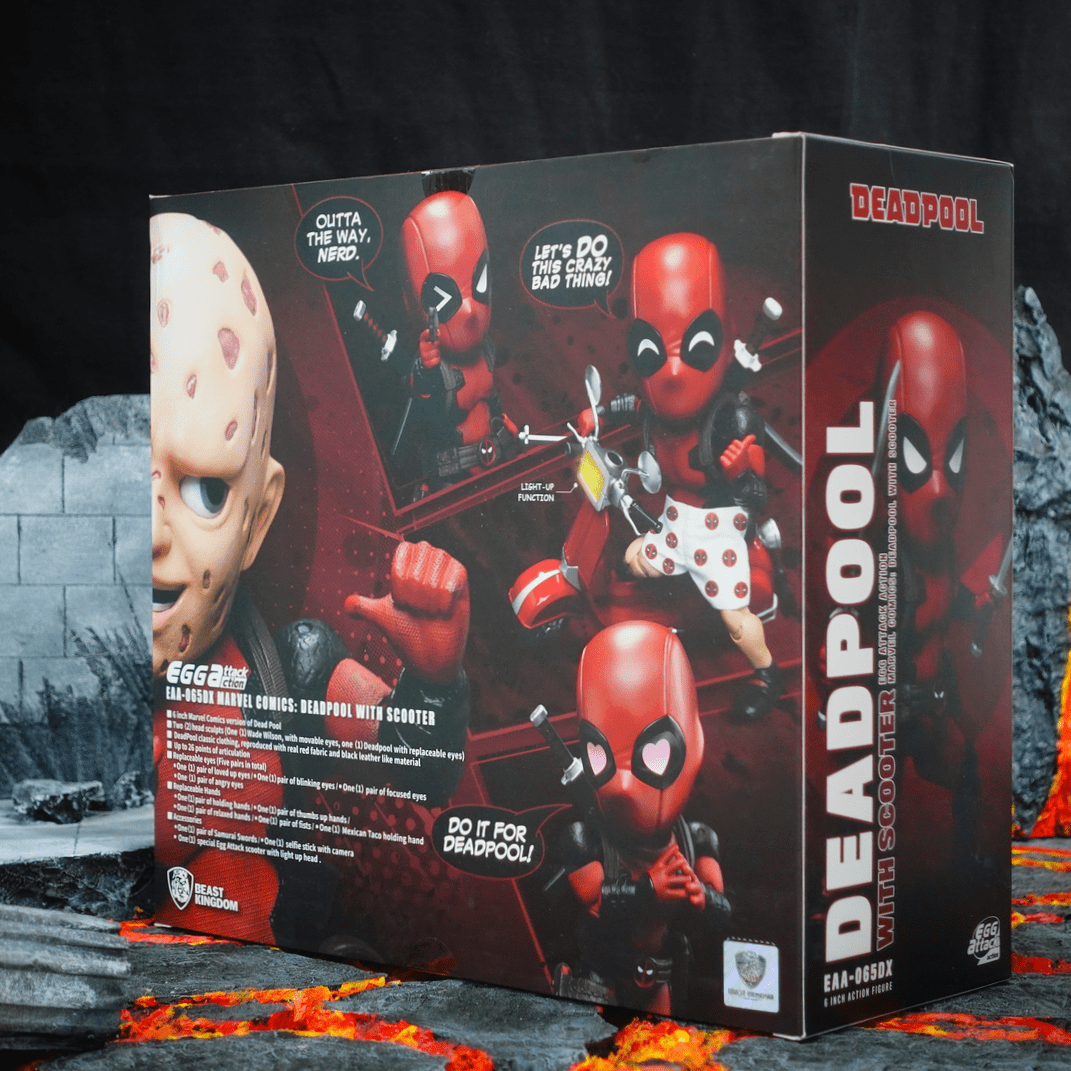 [Beast Kingdom] Mô hình Egg Attack Deadpool With Scooter Action Figure EAA 065DX dòng Marvel Multiverse MVBK01