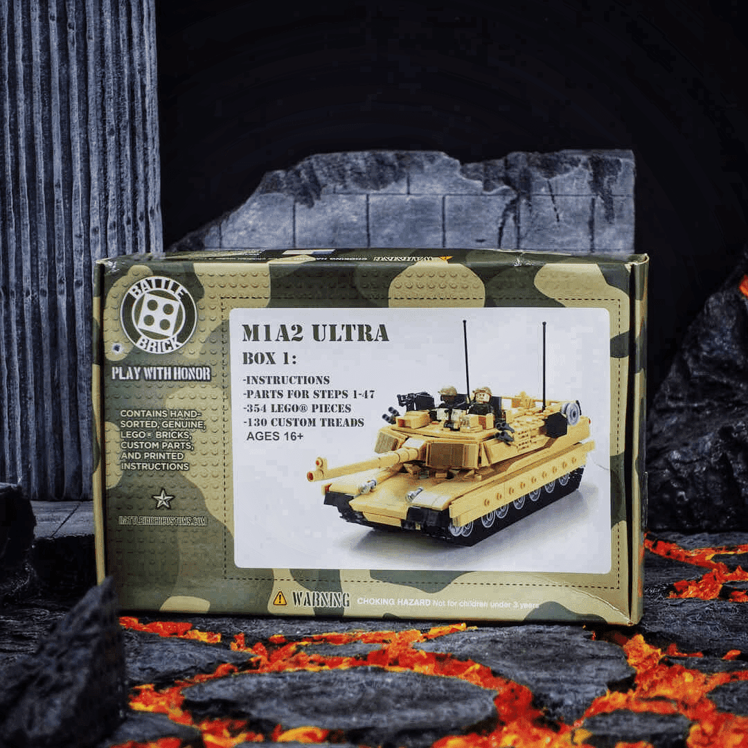 [Battle Brick] Mô hình lắp ráp Lego M1A2 Ultra Battle Tank 2 Box LGBB04