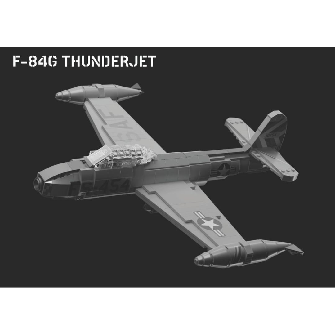 [Brickmania] Mô hình lắp ráp Lego F 84G Thunderjet Turbojet Fighter Bomber LGBM01