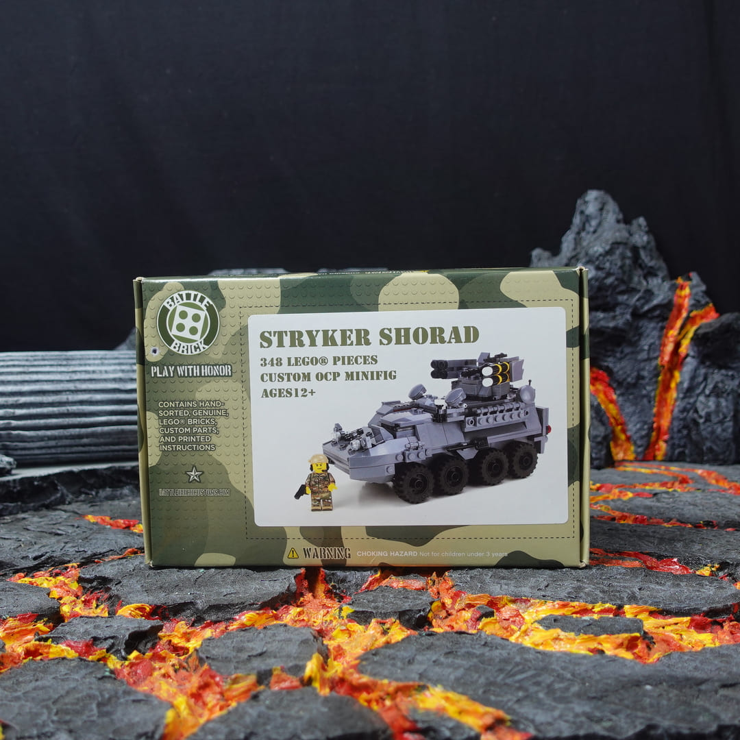 Stryker APC Military Armored Vehicle SHORAD made with real LEGO® bricks