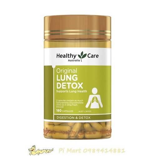 Viên uống giải độc phổi Healthy Care Original Lung Detox 180v