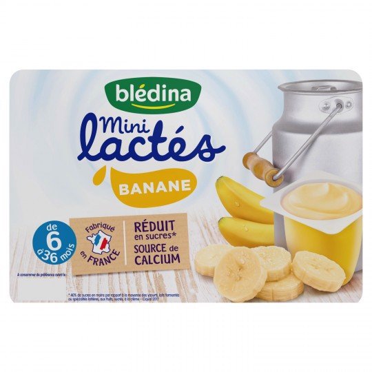Sữa chua Bledina Mini Lactes 6m+ vị chuối