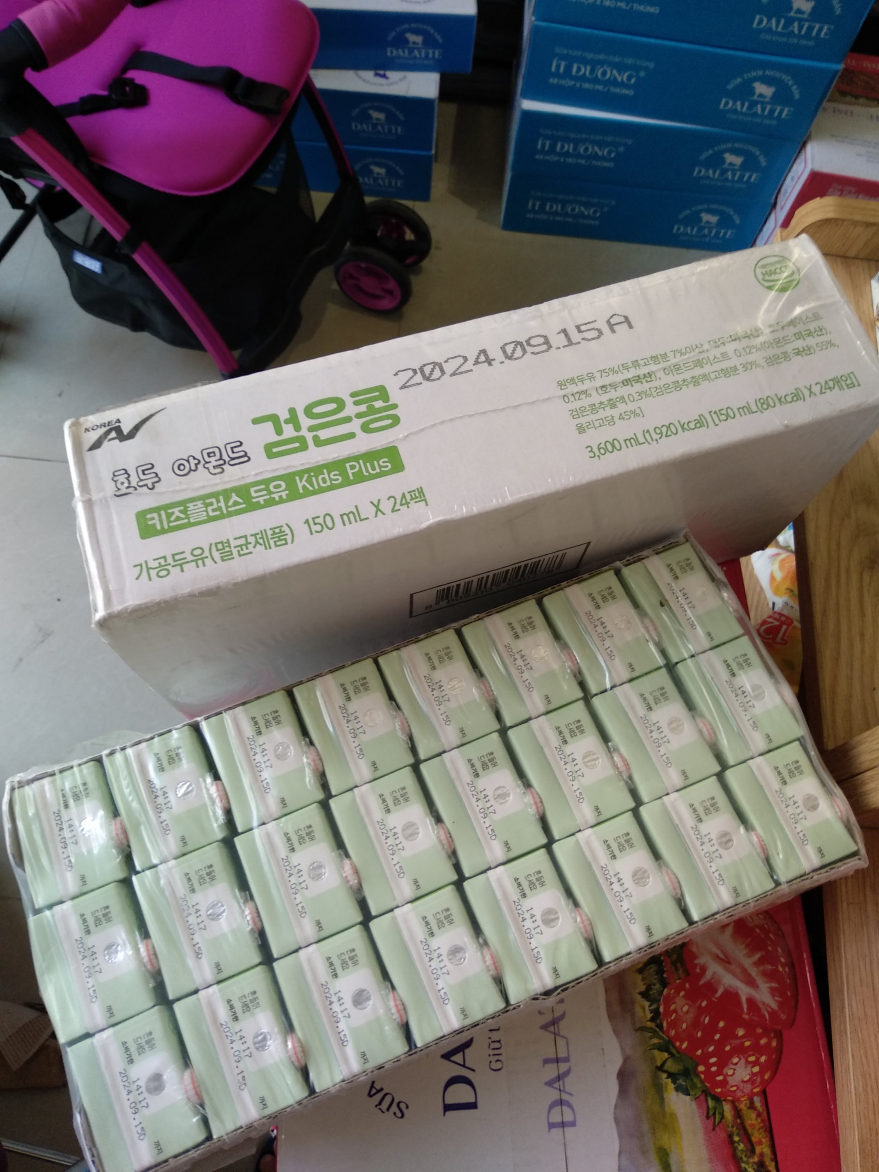1 Thùng 24 hộp Sữa nước Kids Plus Hàn Quốc 150ml