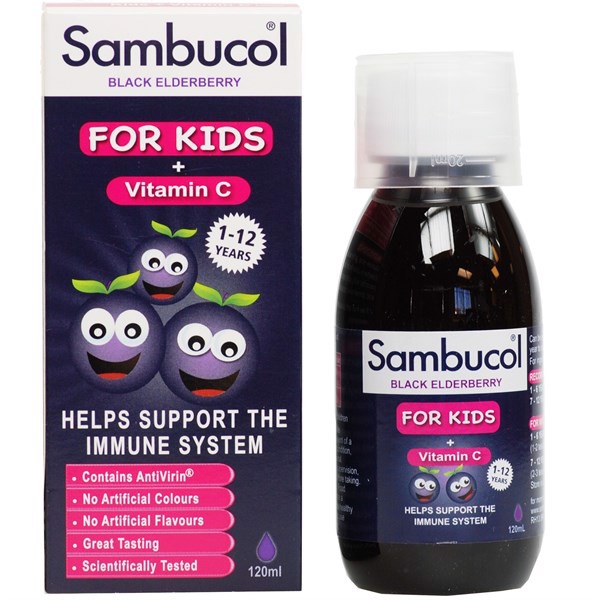 Sambucol For Kids + Vitamin C tăng đề kháng