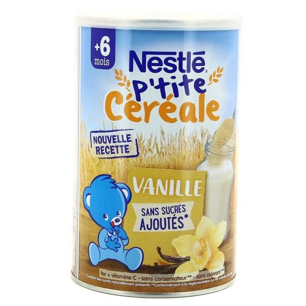 Bột lắc sữa Nestle 6m+ vị vani