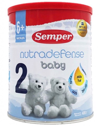 Sữa bột Semper Nutradefense Baby số 2 Lon 400g