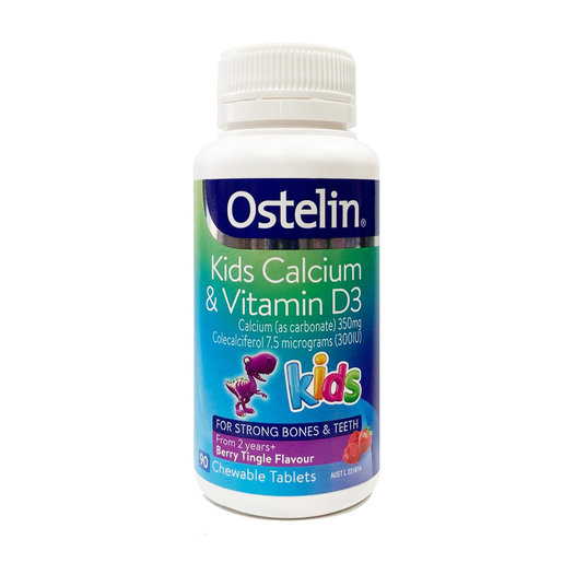 Ostelin Kids Calcium & Vitamin D3 - Canxi khủng long cho bé 90v
