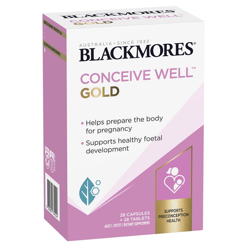 Viên uống tăng khả năng thụ thai Blackmores Conceive Well Gold Úc 28v